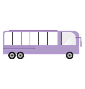 Purple Bus Vector