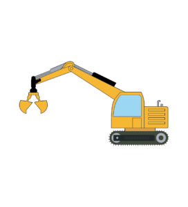Royalty Construction Excavator Vector