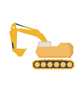 Royalty Excavator Vector n Yellow Color