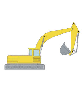 Royalty Premium Excavator Vector