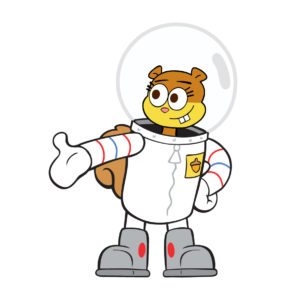 Sandy Cheeks cartoon vector