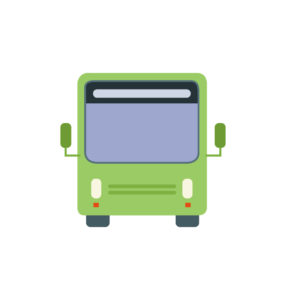 Simple Bus Vector In Green Color