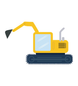 Stylish Construction Excavator Vector Design