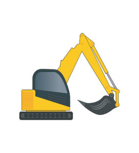 Stylish Excavator Vector