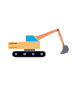 Stylish Excavator Vector Design