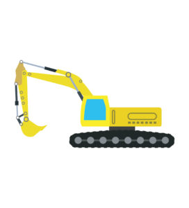 Stylish Mini Excavator Vector