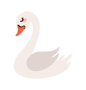 Swans cartoon vector