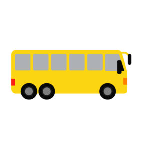 Yellow Bus Vector In Unique Style