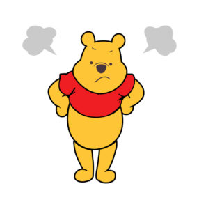 angry pooh cartoon