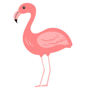 cute flamingo cartoon