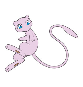 cute mew cartoon  vector
