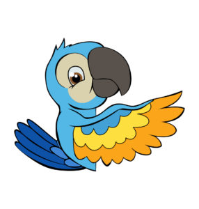 cute macaw baby parrot cartoon