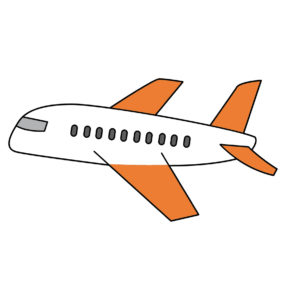Aeroplane Vector In Orange Color