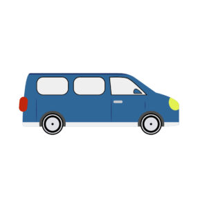 Blue Van Vector