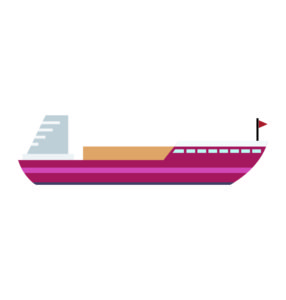 Container Ship Vector Design