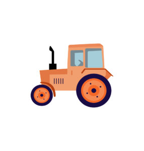 Cute scandinavian Tractor Vector