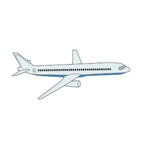 Flying Passenger Airplane