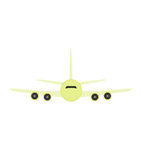 Front Look Aeroplane Vector Design