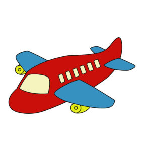 Multi Color Aeroplane Vector