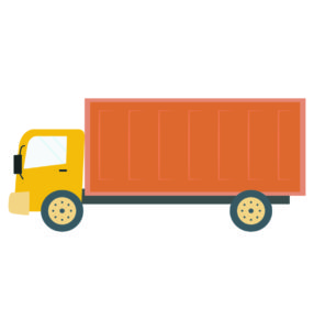 Orange Truck Vector