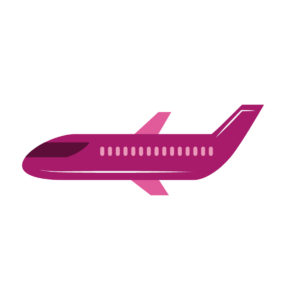 Purple Plane Vector