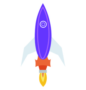 Purple Rocket Vector