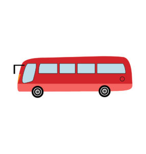 Red School Bus Vector Design