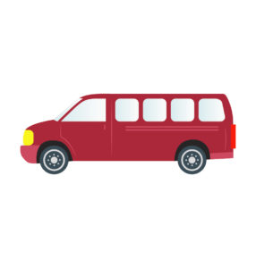 Red Van Vector