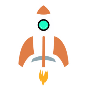 Rocket Fire Vector In Blue Color