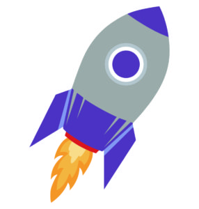 Rocket Vector In Purple Color