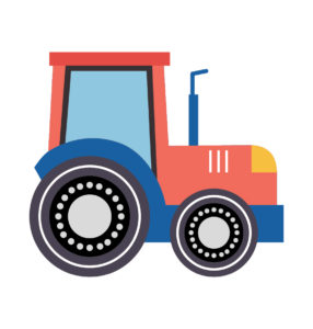 Royalty Tractor Vector Design In Pink Color
