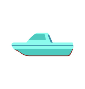 Ship Vector In Blue Color