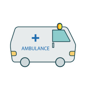 Simple Stylish  Ambulance Vector Design