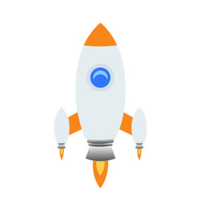Space Rocket Launch Vector Design