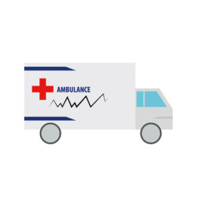Stylish First Aid Ambulance Vector