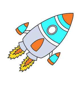 Stylish Rocket Vector Design
