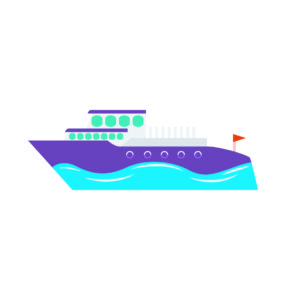 Stylish Ship Vector Design Art