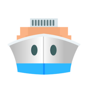 Train Front View Ship Boat Vector