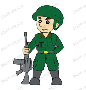 Cartoon Royalty Army Man Vector Design