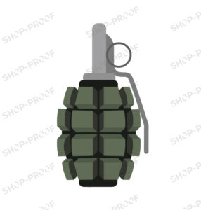 Granade Hand Bomb Vector Design