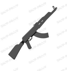 New Stylish Ak 47 Gun Vector In Grey Color