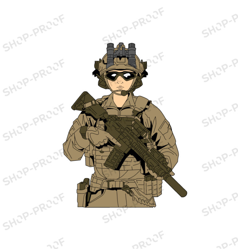 Royalty Army Soldier Vector Design - Design Shop by AquaDigitizing