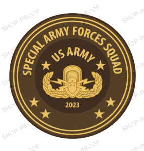 Special Army Forces Squad Logo Vector