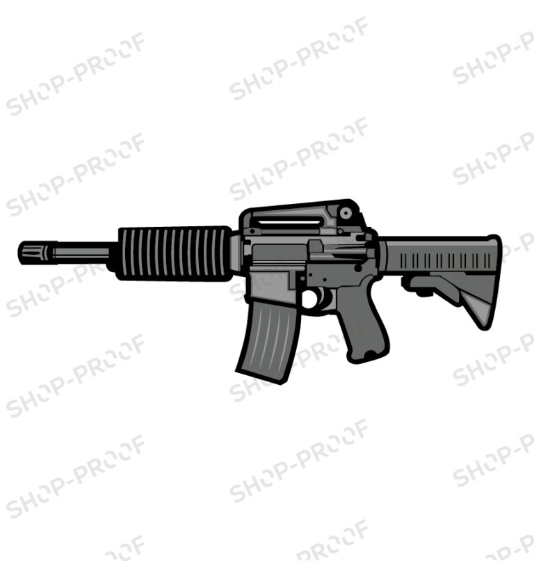 US Army Machine Gun Vector Design - Design Shop by AquaDigitizing