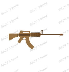 US Army Military Machine Gun Vector