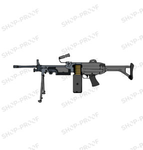 US Army Premium Machine Gun Vector Design