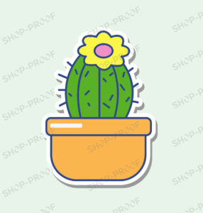 3D Look Cactus Vector
