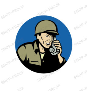 Army Soldier Communication Walkie Talkie Vector