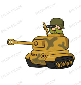 Army Tank Vector With Soldier