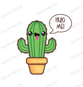 Cactus Hug Me Vector